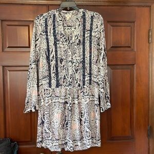 Anthropologie TINY paisley shift dress M